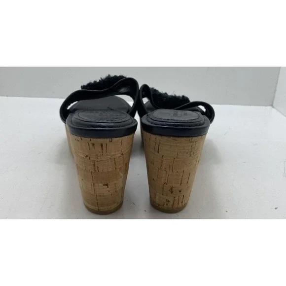 COACH Jazmin Cork Wedge Slide Sandals – Women's Size 10B – Black – NWOT - Picture 5 of 7